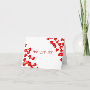 Cartão Buon Complanno, Parabéns Italiano