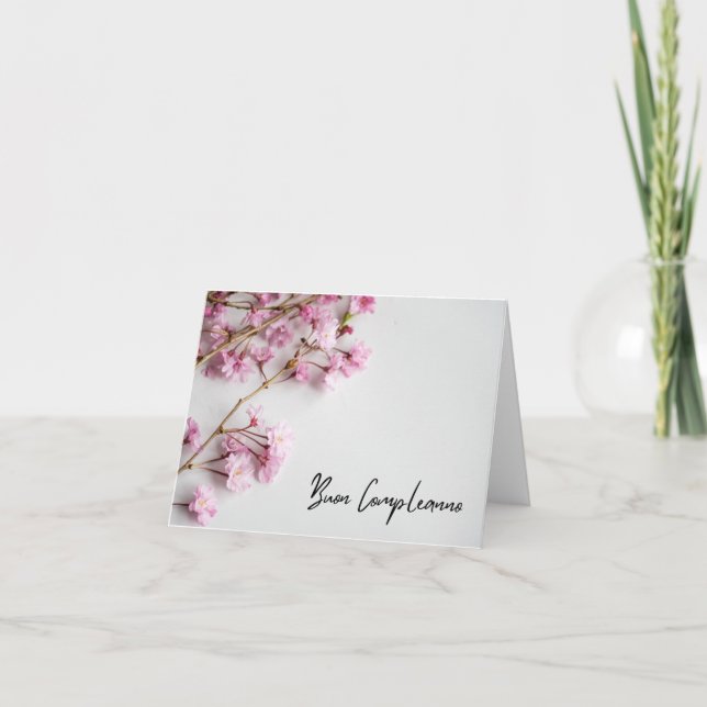 Cartão Buon Complanno, Parabéns Italiano (Frente)