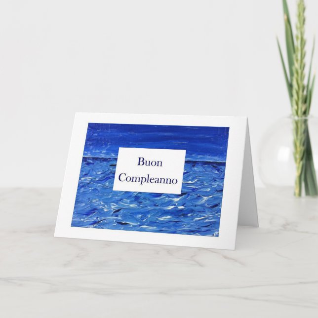 Cartão Buon Compleanno - Happy Birthday in Italian (Frente)