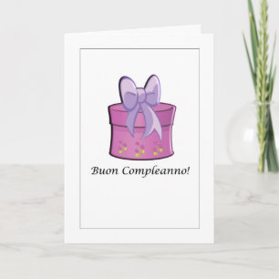 Cartão Buon Compleanno - Happy Birthday in Italian Card
