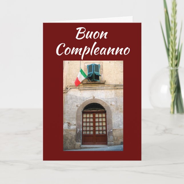 CARTÃO "BUON COMPLEANNO" *****ITALIAN**** BIRTHDAY (Frente)