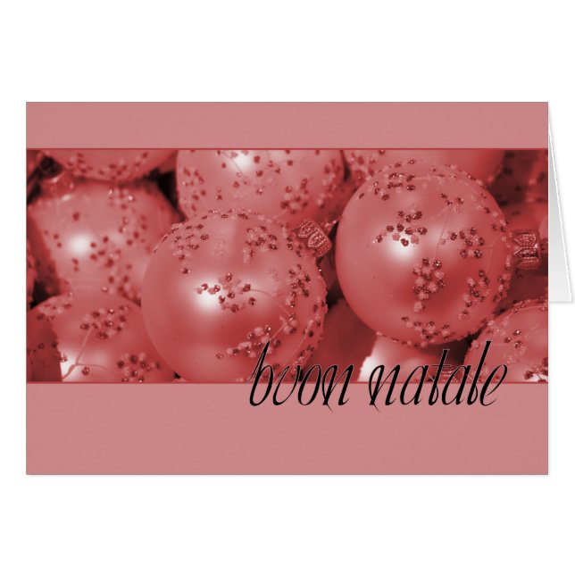 Cartão Buon Natale Enfeites de natal (Frente Horizontal)