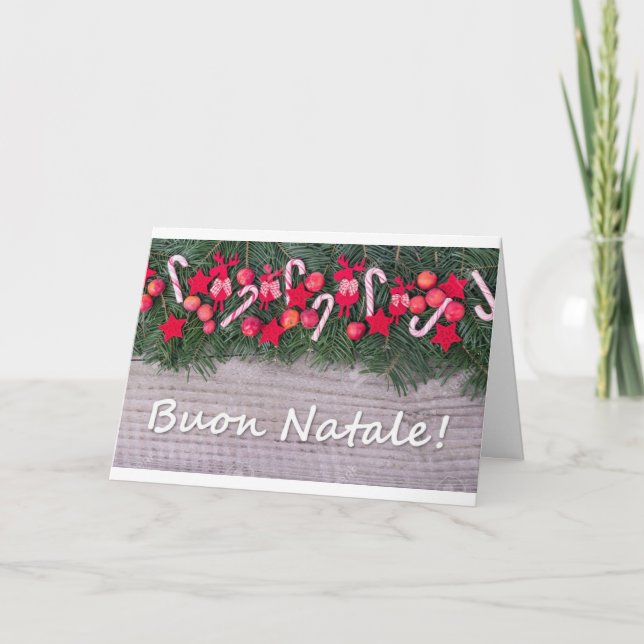 CARTÃO ***BUON NATALE*** FAMÍLIA/AMIGOS DE NATAL DE MERCA (Frente)