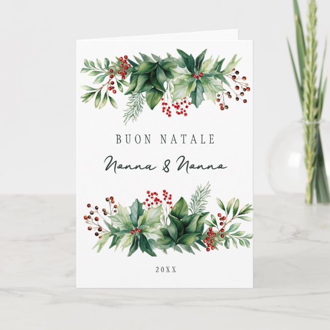 Cartão Buon Natale Holiday (Frente)