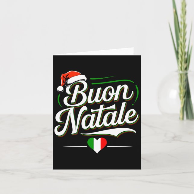 Cartão Buon Natale Italian Family Christmas Italy Pride H (Frente)