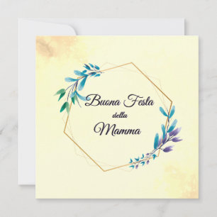 Cartão Buona Festa della Mamma Dia de as mães Feliz