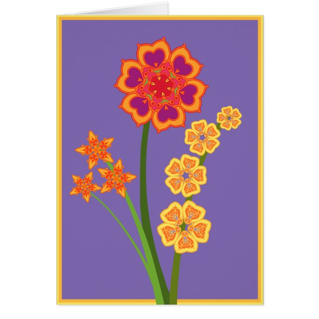 Cartão Buquê brilhante (Frente)