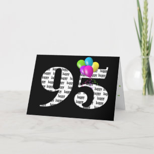 Cartão buquê de balões de 95 anos
