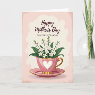 Cartão Buquê de Chá Chevron Love Card