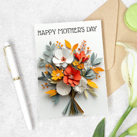 Buquê de Flores de Papel Dia das Mães