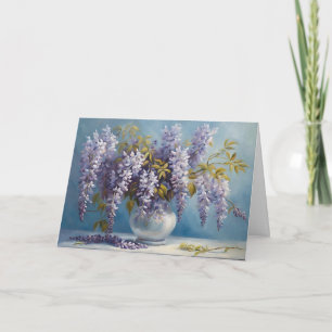 Cartão Buquê de Flores de Wistéria