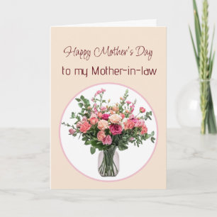 Cartão Buquê de Flores do Dia das Mães para Sogra