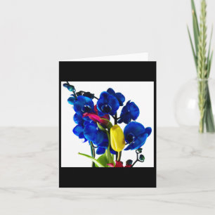 Cartão Buquê De Flores - Orquídeas Azuis