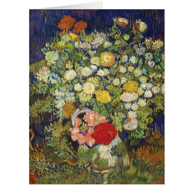 Cartão Buquê de Flores por van Gogh (Frente)
