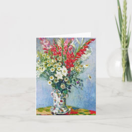 Cartão Buquê de Gadiolas Lily e Dasies Claude Monet