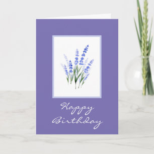 Cartão Buquê de Lavanda de Aquarela