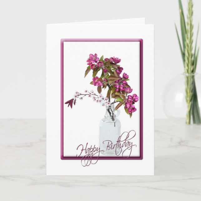 Cartão Buquê de maçã para o aniversário (Frente)