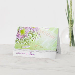 Cartão buquê de margarida para o aniversário de Mães