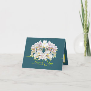 Cartão Buquê de Quic Orquídeas Amarelas Verde Obrigado