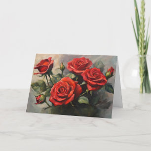 Cartão Buquê de Rosas vermelhas