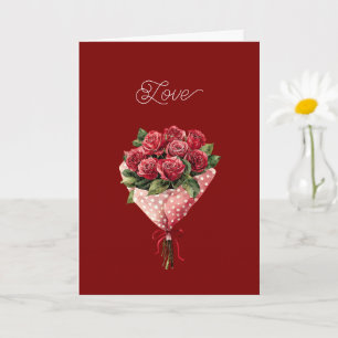 Cartão Buquê de Rosas Vermelhas Dia dos Namorados