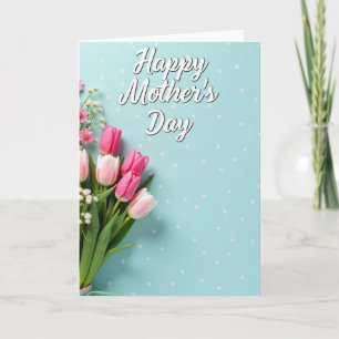 Cartão Buquê de Tulipas do Dia das Mães
