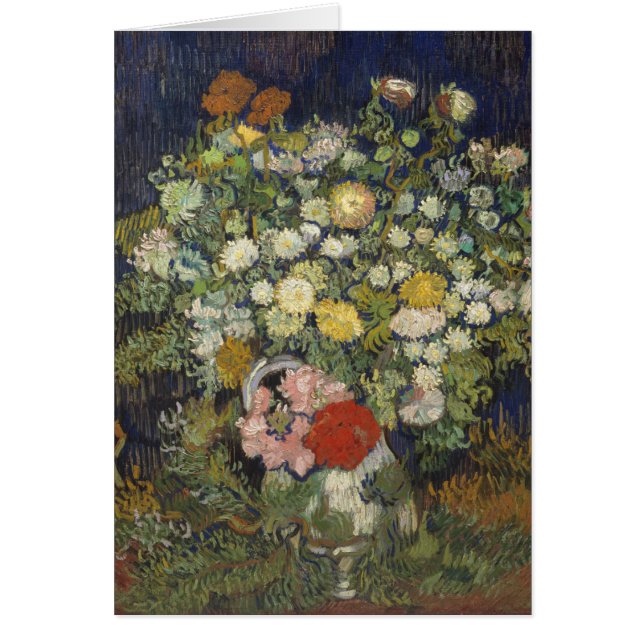Cartão Buquê de Vincent van Gogh | das flores em um vaso (Frente)
