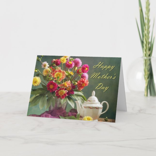 Cartão Buquê dia de as mães (Frente)
