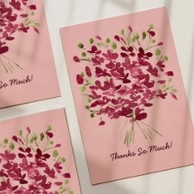 Buquê Floral Cor-de-Rosa Caprichoso em Aquarela Ag
