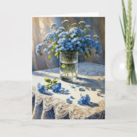 Buquê Floral de Flores-azuis-de-me-não-esqueça de