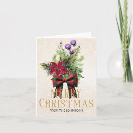 Cartão Buquê Floral de Natal Personalizado