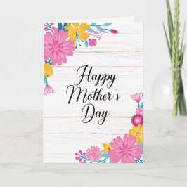 Cartão Buquê Floral Dia das Mães