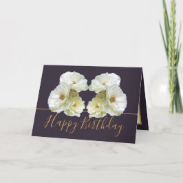 Cartão Buquê Floral Elegante Elegante das Rosas Brancas A
