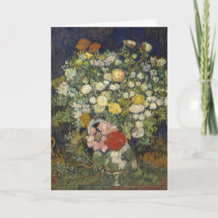 Cartão Buquê Floral Impressionista Vintage Van Gogh