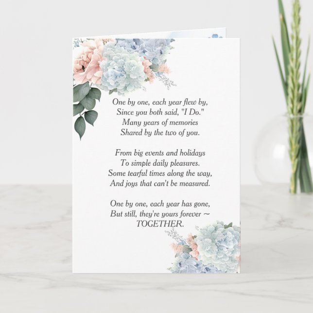 Cartão Buquê Hydrangea (Frente)