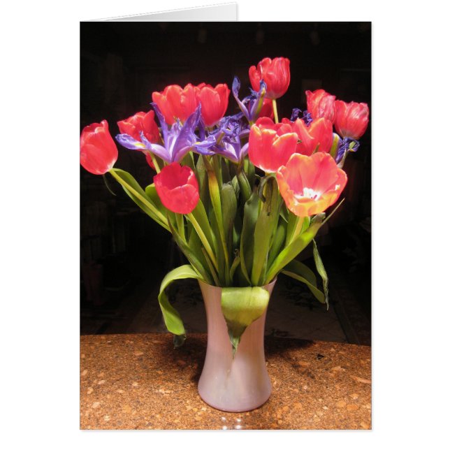 Cartão Buquê II da Red Tulip (Frente)