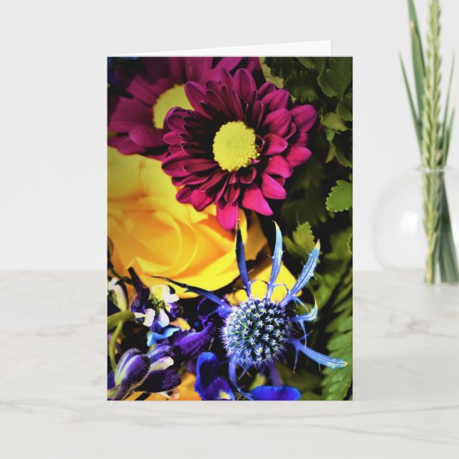 Cartão Buquê, placa (Frente)