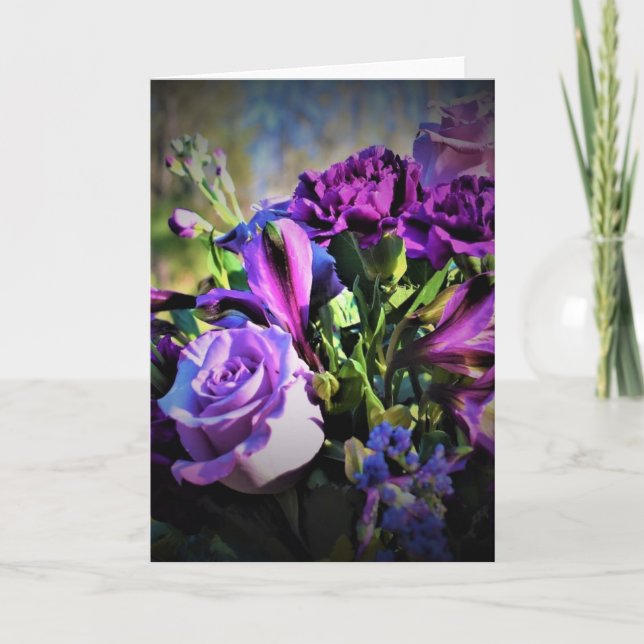 Cartão Buquê, placa (Frente)