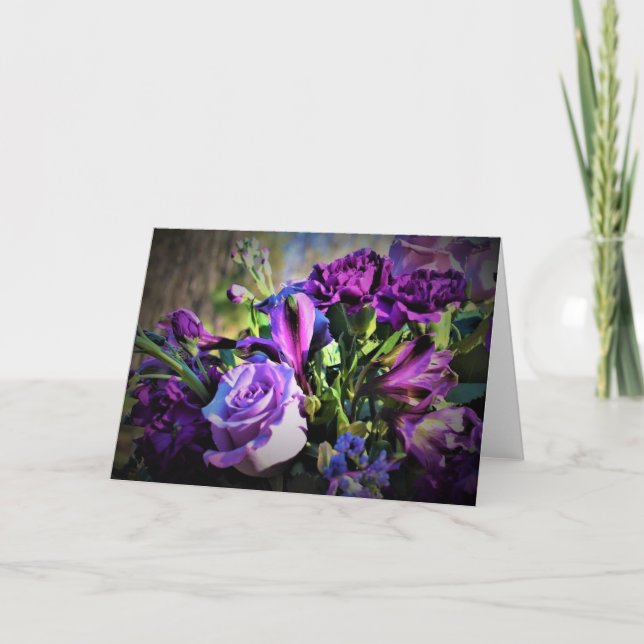 Cartão Buquê, placa (Frente)