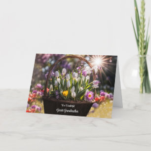 Cartão Buquê Primavera Feliz dia de as mães da Avó excele