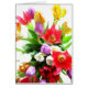 Cartão Buquê romântico das tulipas (Frente)