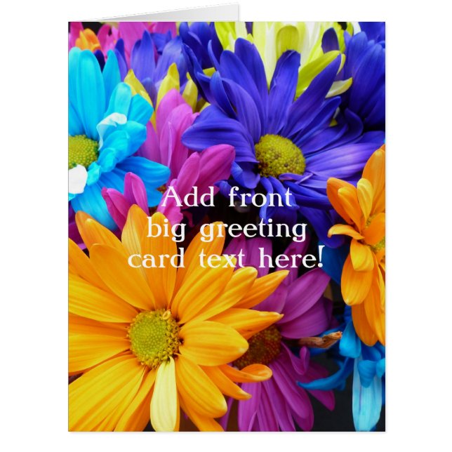 Cartão Buquê Vibrante Gerbera Daisy (Frente)