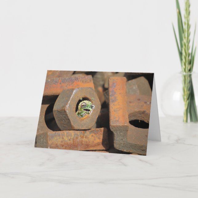 Cartão Buraco de Parafuso Alien (Frente)