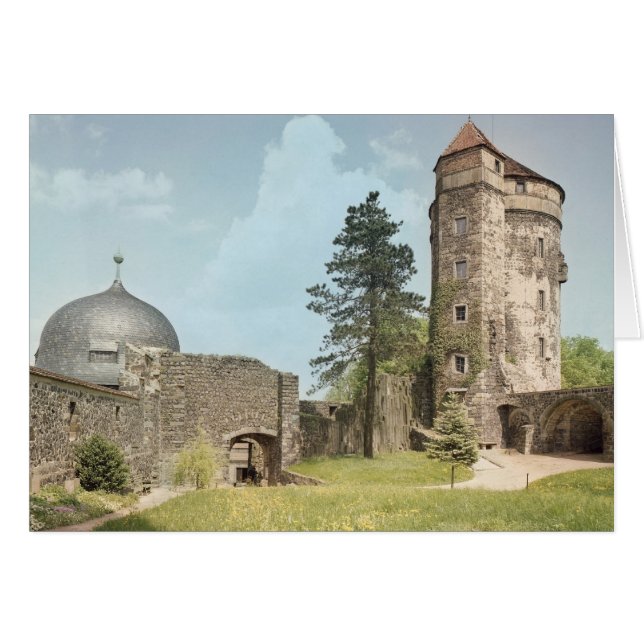 Cartão Burg Stolpen, Torre Cosel (Frente Horizontal)