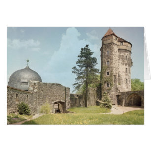 Cartão Burg Stolpen, torre de Cosel