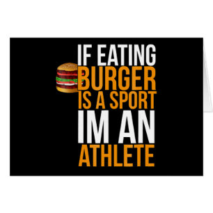 Cartão Burger Hamburger CHURRASCO Humor Engraçado Pun Ide