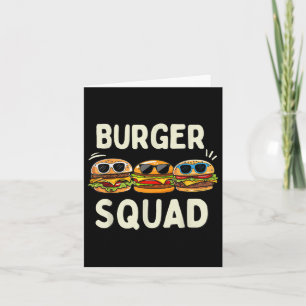 Cartão Burger Squad Funny Hamburger Fast Foodie Lovers Bu