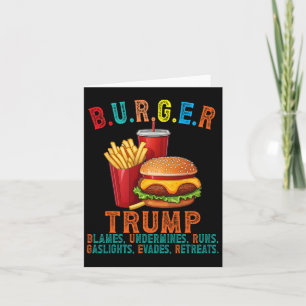 Cartão Burger Trump Blames Prejudica Execuções Gaslight E