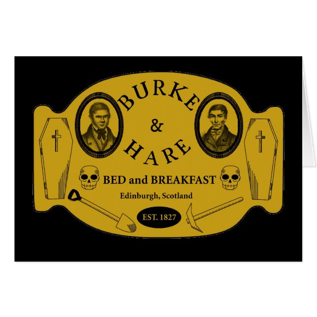 Cartão Burke e a lebre colocam - e - o pequeno almoço (Frente Horizontal)