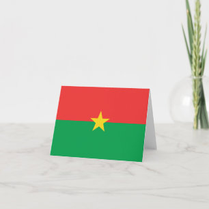 Cartão Burkina Faso Flag Notecard